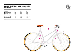 BLB Butterfly 3-speed Town Bike - Natural Beige *NEW BIKE*