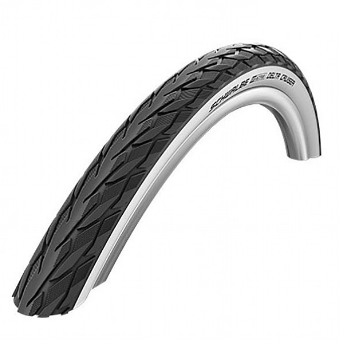 Schwalbe Delta Cruiser Plus 20 X 1.75 Puncture Resistant Bike Tyre - Black With Reflex Wall, 2-Pack Bundle?